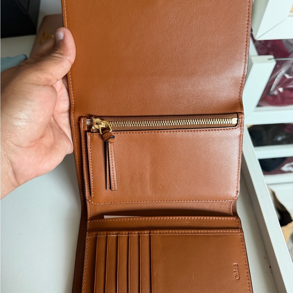 Chloe Brown Leather Wallet - Picture 5 of 6